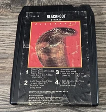Blackfoot "Strikes" 8 Track Tape Tested & Serviced w New Foil Splice