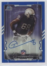 2015 Bowman Chrome Rookie Blue Refractor 24/99 TJ Clemmings #RCRA-TJC Auto 0c2
