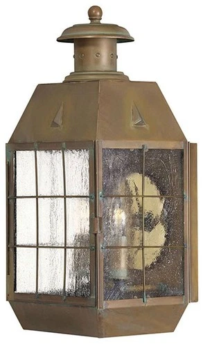 Nantucket 16 3/4" High Aged Brass 2-Light Outdoor Wall Light - Picture 1 of 6