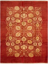 Traditional Red 10'1" x 13'4" Hand-knotted Oriental Carpet Wool Area Rug