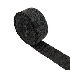 Black Fiberglass Wrap Exhaust Header Pipe Thermal Insulation Tape 2 X 25 Foot