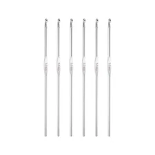6Pcs Stainless Steel Crochet Hook 3mm Knitting Needles for Craft Yarn