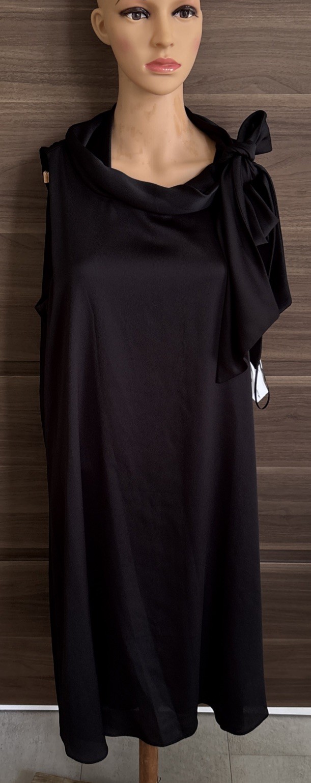 Signature By Robbie Bee Woman’s Dress Sz 16 Black Cocktail Sleeveless Lined NWT