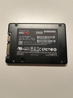 Samsung 850 Pro Series 256GB 2.5 Inch SATA MZ-7KE256 8k Hours 80 Power On Time