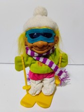 Vintage Russ Born To Ski Skiing Troll Doll 18344
