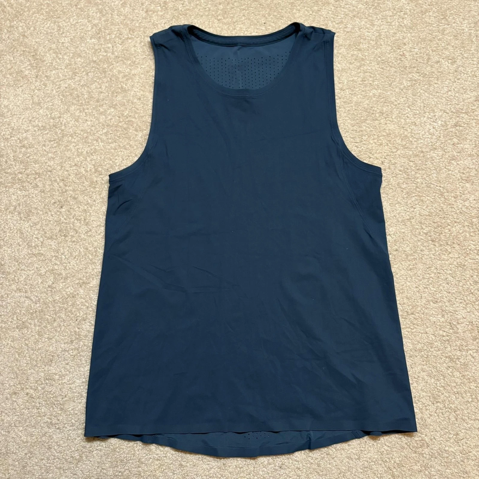 Lululemon Tank Top Women's Small Blue Perforated Back Running Gym Workout