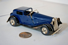 TRI-ANG MINIC 18M Vauxhall Town Coupe Tinplate Scale Model Clockwork Toy Blue