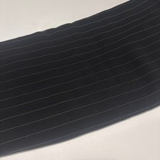 Black White Pinstripe Polyester Suiting Fabric 4.5 Yds 44" Wide Tailoring