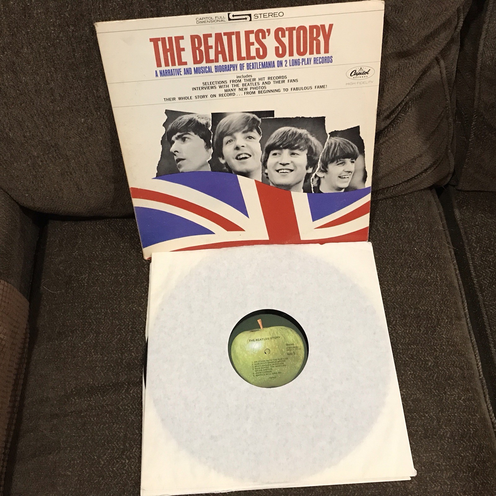 Beatles’ Story LP 1970 Apple UNDOCUMENTED 3 Sides with “Mfd. By Apple, Inc.” VG