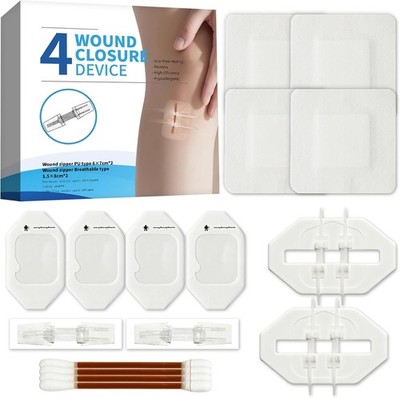 16 pcs Emergency Wound Closures Surgical Laceration Repair Kit Zip Stitches Aid