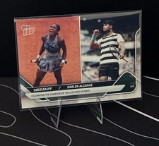2025 Topps Now - Carlos Alcaraz, Coco Gauff #TN-GA1 Dual French Open Champions
