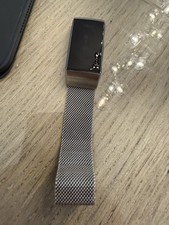 Fitbit Alta Fitness Activity Tracker Black Display Stainless Steel Mesh Band