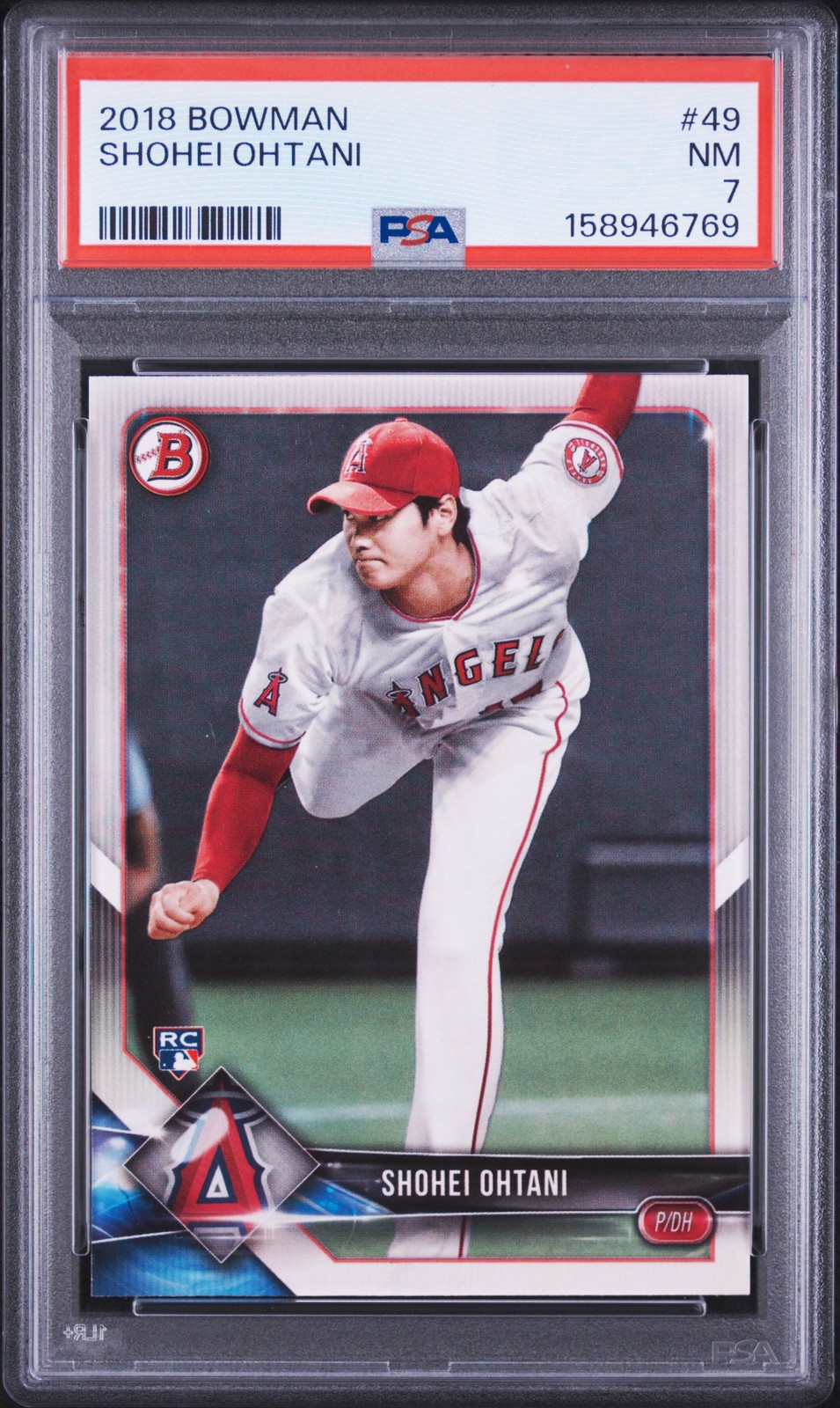 2018 Bowman #49 Shohei Ohtani PSA 7