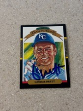 1987 Donruss Diamond King #15 George Brett signed card