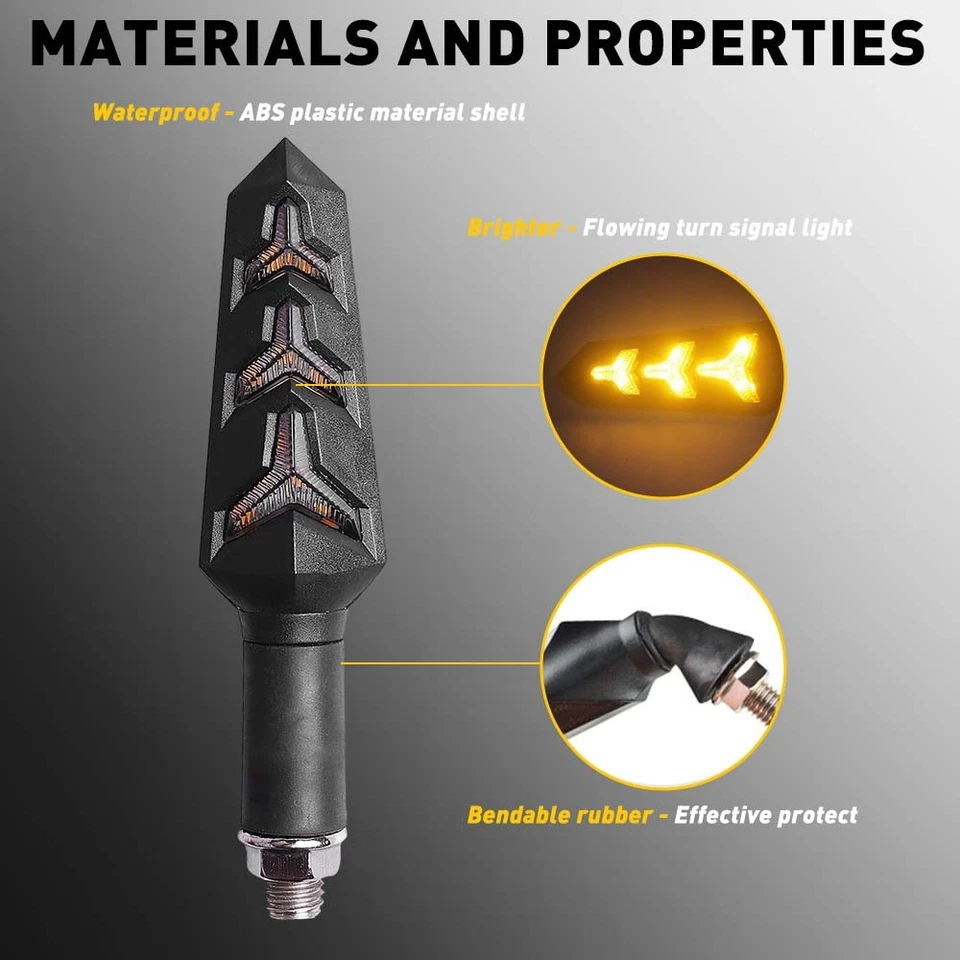 Luces de señalización LED gira para motocicleta Ninja Kawasaki 250R 650 500R 650R Foto 4 de 4