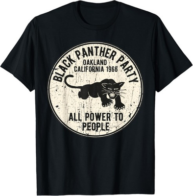 #ad Oakland California 1966 Black Panther Party Distressed T Shirt $18.69