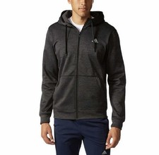 Adidas Men  s Climawarm Full Zip Hoodie Jacket Dark Gray Size M