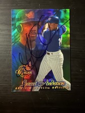 1997 Fleer Flair Showcase #170 Garret Anderson Signed Anaheim Angels Card