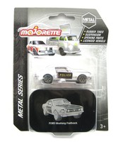 Majorette Ford Mustang Fastback Police Vintage Deluxe Metal Silber Schwarz 1:64