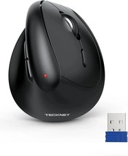 TECKNET Small Ergonomic Wireless Mouse, 57� Vertical Compact Mice, 2.4G