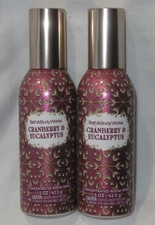 Bath  Body Works Concentrated Room Spray Lot Set of 2 CRANBERRY  EUCALYPTUS