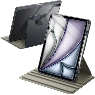 JETech drehbare Hülle für iPad Air 13 Zoll M3/M2 (2025/2024) mit Stifthalter, 