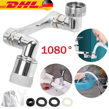 Universal Wasserhahn Spritzfilter hahn 1080° drehbarer Sprühkopf Verlängerung DE