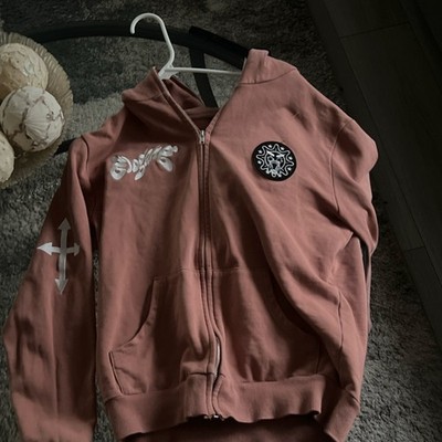 Glo Gang Worldwide Renegades Full Zip Hoodie Olive Washed Medium