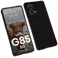 HandyhüLle FüR Motorola Moto G85 5G Bizon Case Cover Futeral Tasche Etui Schwarz