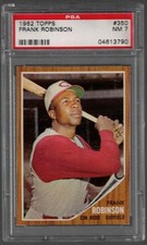 1962 Topps Baseball #350 Frank Robinson (HoF) Reds PSA 7 NM