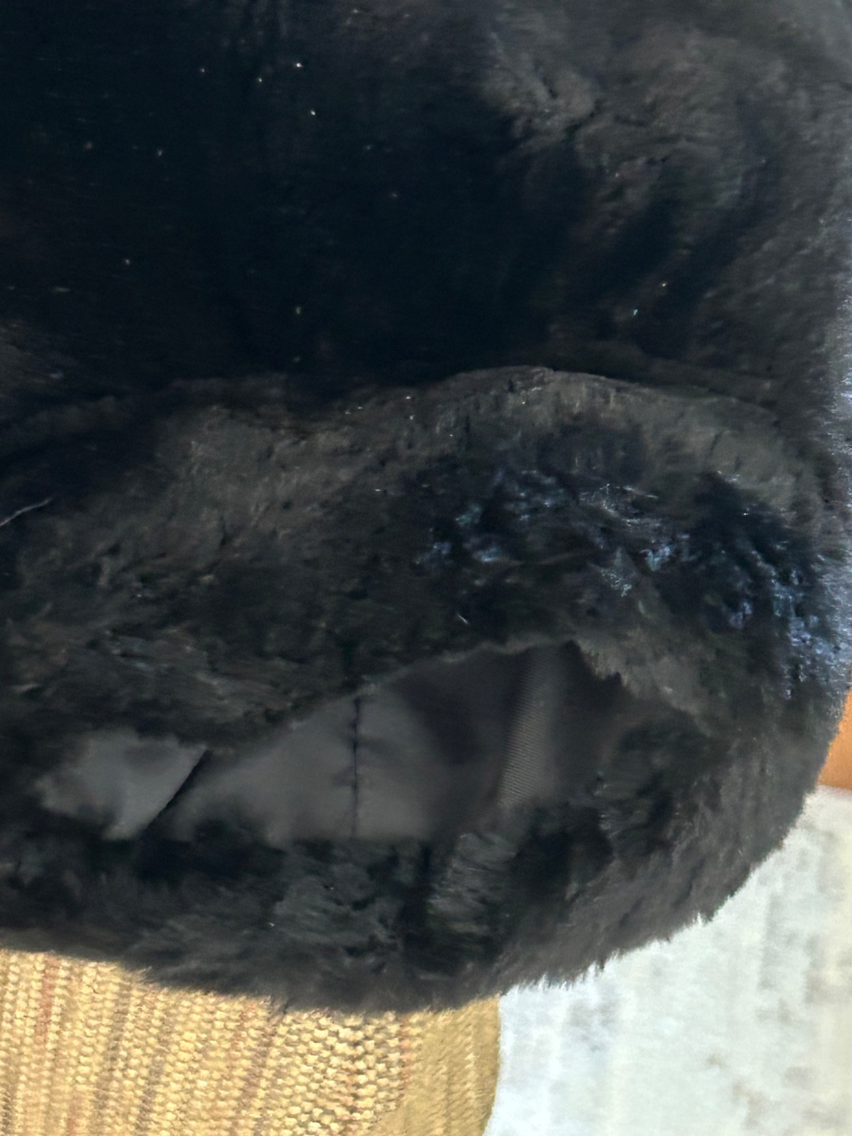 Black Dyed Sheared Beaver Coat with Natural Silver Fox Trim.  Rarely worn. image 9