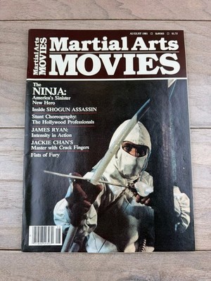 Martial Arts Movies August 1981 Ninja Cover Magazine Bruce Lee Jackie Chan