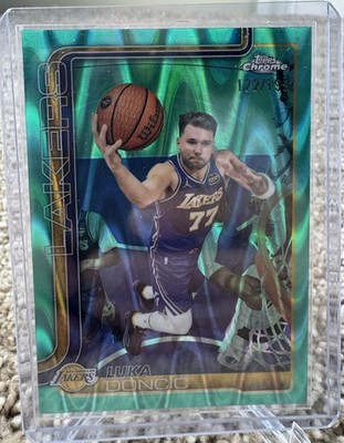 2025-26 Topps Chrome Update Luka Doncic Aqua Wave /199 Lakers Refractor