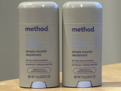 Method Simply Nourish Deodorant Aluminum & Baking Soda Free 2.65 Oz Free Ship