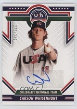 2022 USA Baseball Stars & Stripes Blue Ink 275/349 Carson Whisenhunt Auto 0c08