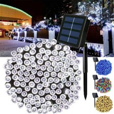 100-500 LED Solar String Lights Waterproof Fairy Xmas Garden Outdoor Lighting UK