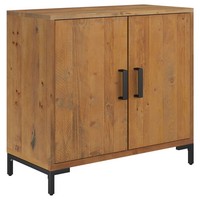 Sideboard Braun 75X35X70 Cm Massivholz Kiefer Recycelt Kommode Wohnzimmer