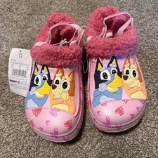 Bluey fleece lined clogs girls size 12