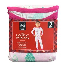 Member's Mark Kids Holiday Pajamas, 2 Piece Snug Fit, 1 Long Sleeve 1 Pant 6