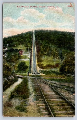 Mauch Chunk PA Mt Pisgah Plane Incline Railway Postmarked 1908 Postcard CA3