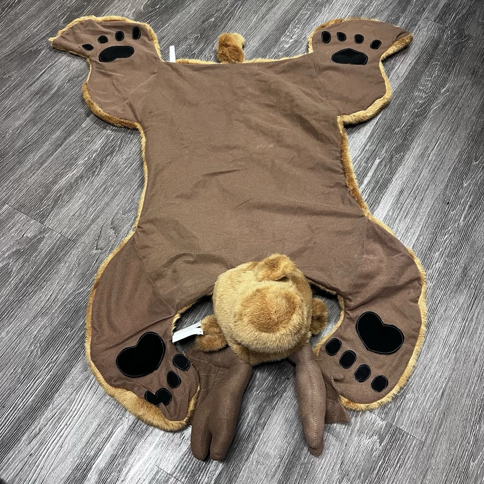 毛绒驼鹿带鹿角儿童卧室毛绒人造毛皮地毯40英寸 — 第 2/4 张图片