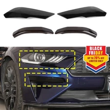 Smoked Black Front Fog & Head Light Lamp Trim For Ford Mustang 2018+ Accessories