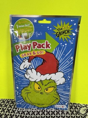 New! Grinch Fun Pack Holiday Coloring Book Stickers Color Crayons Christmas 