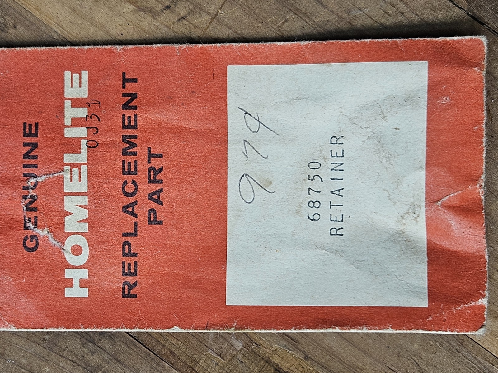New Old Stock Homelite Retainer Part # 68750