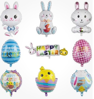 9 Stück Hase Luftballons Deko für Osterparty