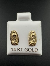 14k Gold Earrings Virgin Mary