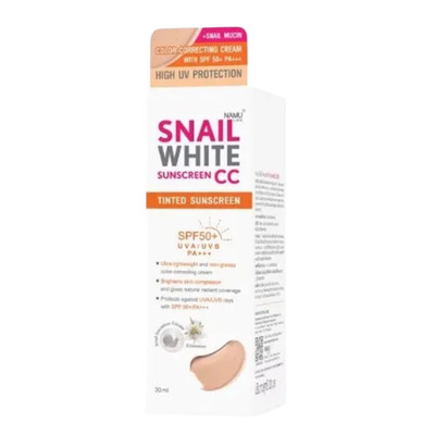 Snail White CC Sunscreen TINTED LSF50+ PA++++ 30ml.
