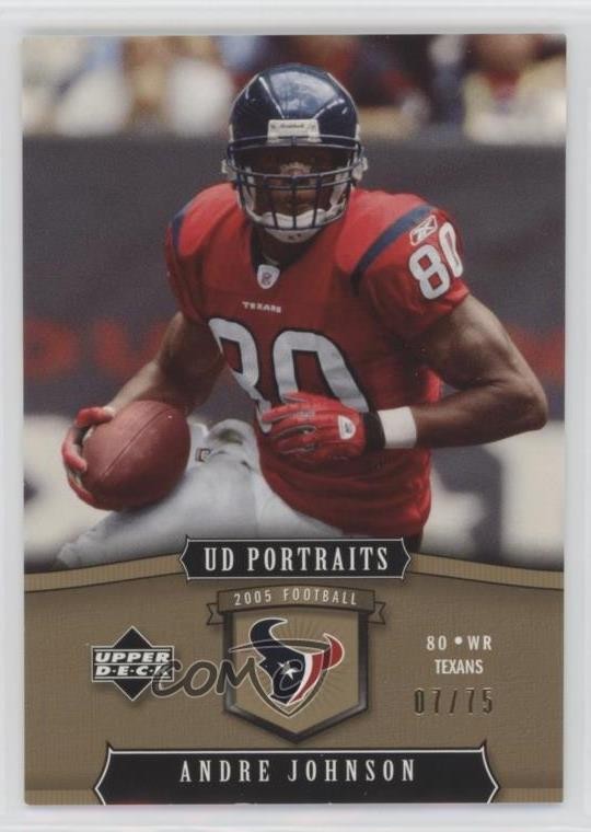 2005 Upper Deck Portraits Gold /75 Andre Johnson #36 HOF 0o9