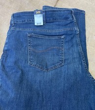 LEE Plus Women's Blue Jeans Instantly Slims Relaxed Fit Straight Leg Stretch 26W