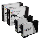 LD 2PK 220XL T220XL Black Ink for Epson XP-320 XP420 XP-424 WF2630 WF2650 WF2660
